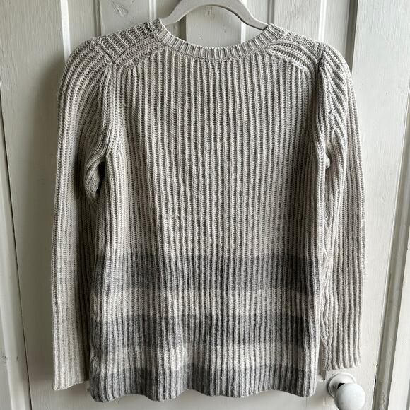 Vince Wool Cashmere Striped Ribbed Sweater - Picture 6 of 8